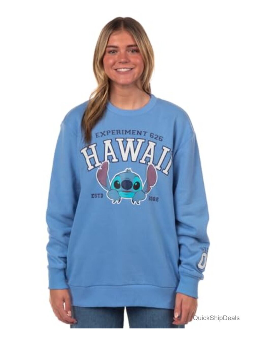 Stitch Hawaii Experiment 626 Crewneck Pullover Sweatshirt Womens